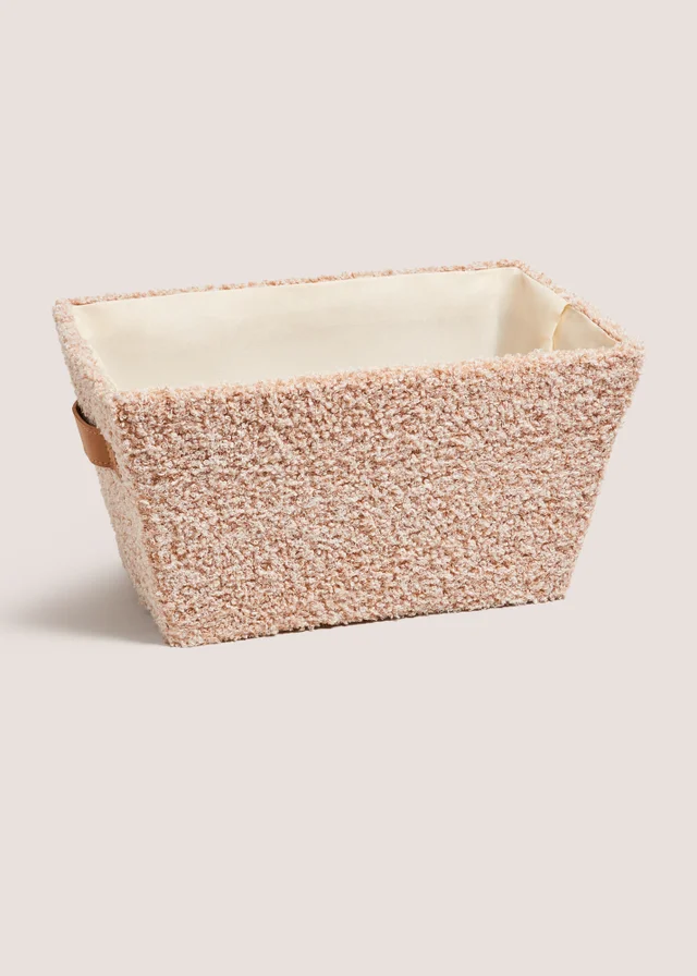 Cream Boucle Small Basket