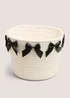 Cream & Black Bow Basket Image 1