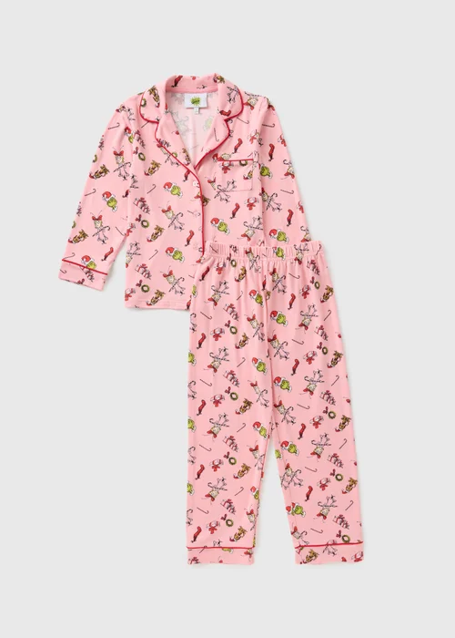 Grinch Girls Pink Cindy Lou Family Pyjama Set (4-13yrs) - Age 4 Years Image 1