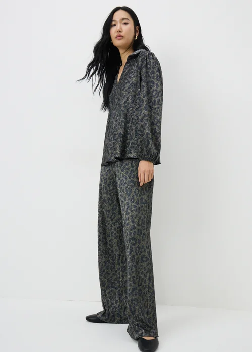 Gold Glitter Leopard Co Ord Trousers - Size 10 29 leg Image 2