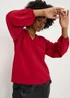 Red Popover Long Sleeve Blouse - Size 28 Image 2