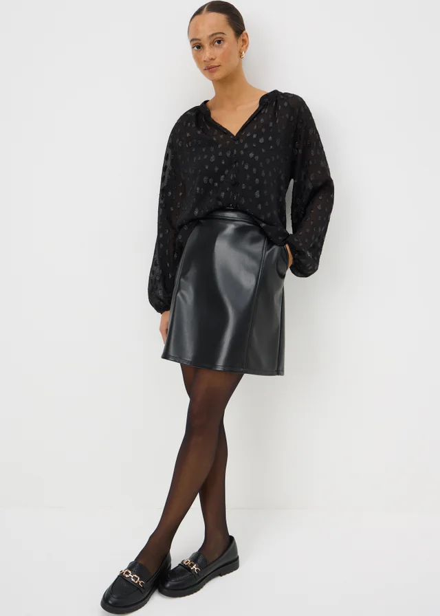 Black Chiffon Blouse