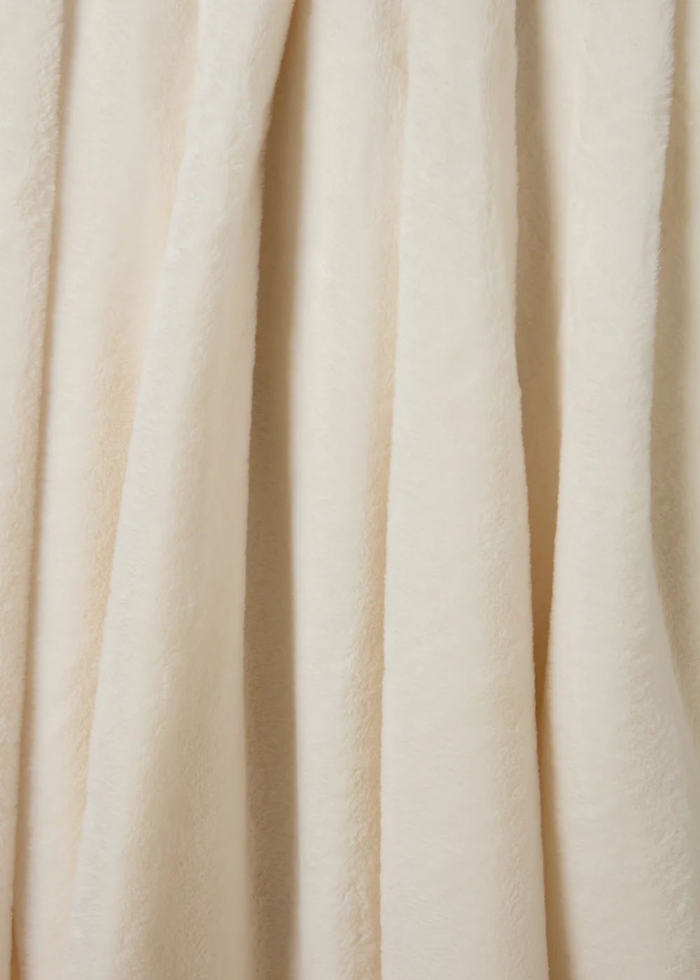 Cream Faux Fur Throw Image 2