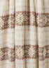 Brown Fairisle Printed Sherpa Throw Image 2