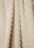 Cream Ribbed Faux Fur Throw Image 2