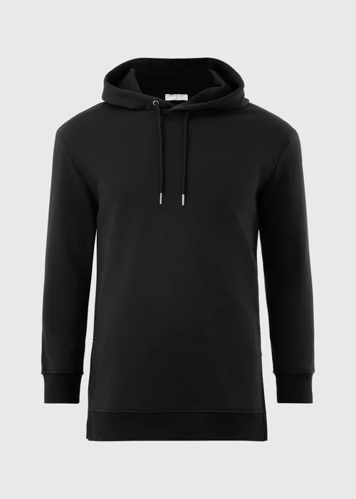 Black Longline Hoodie - Small Image 4
