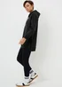 Black Longline Hoodie - Small Image 2