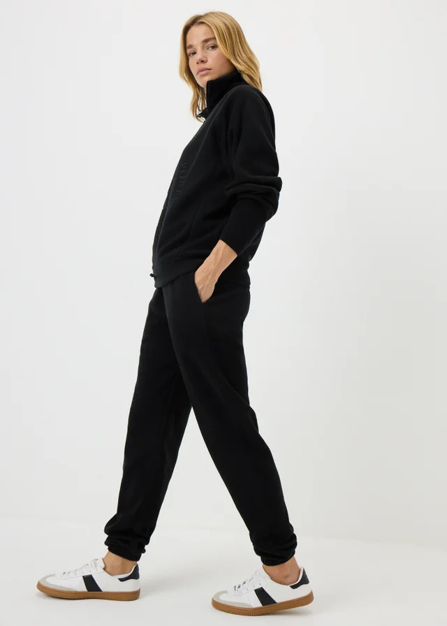 Black Microfleece Jogging Bottoms