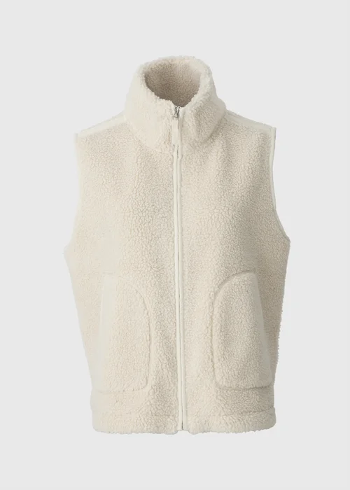 Cream Borg Gilet - L Image 4