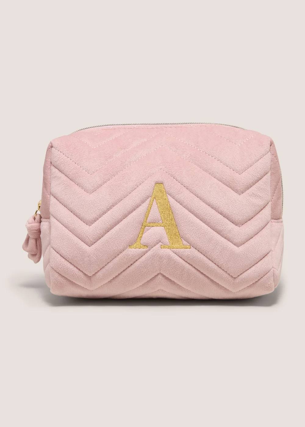 Pink Alphabet Makeup Bag - A Image 1
