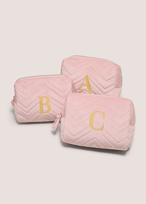 Pink Alphabet Makeup Bag - A Image 2