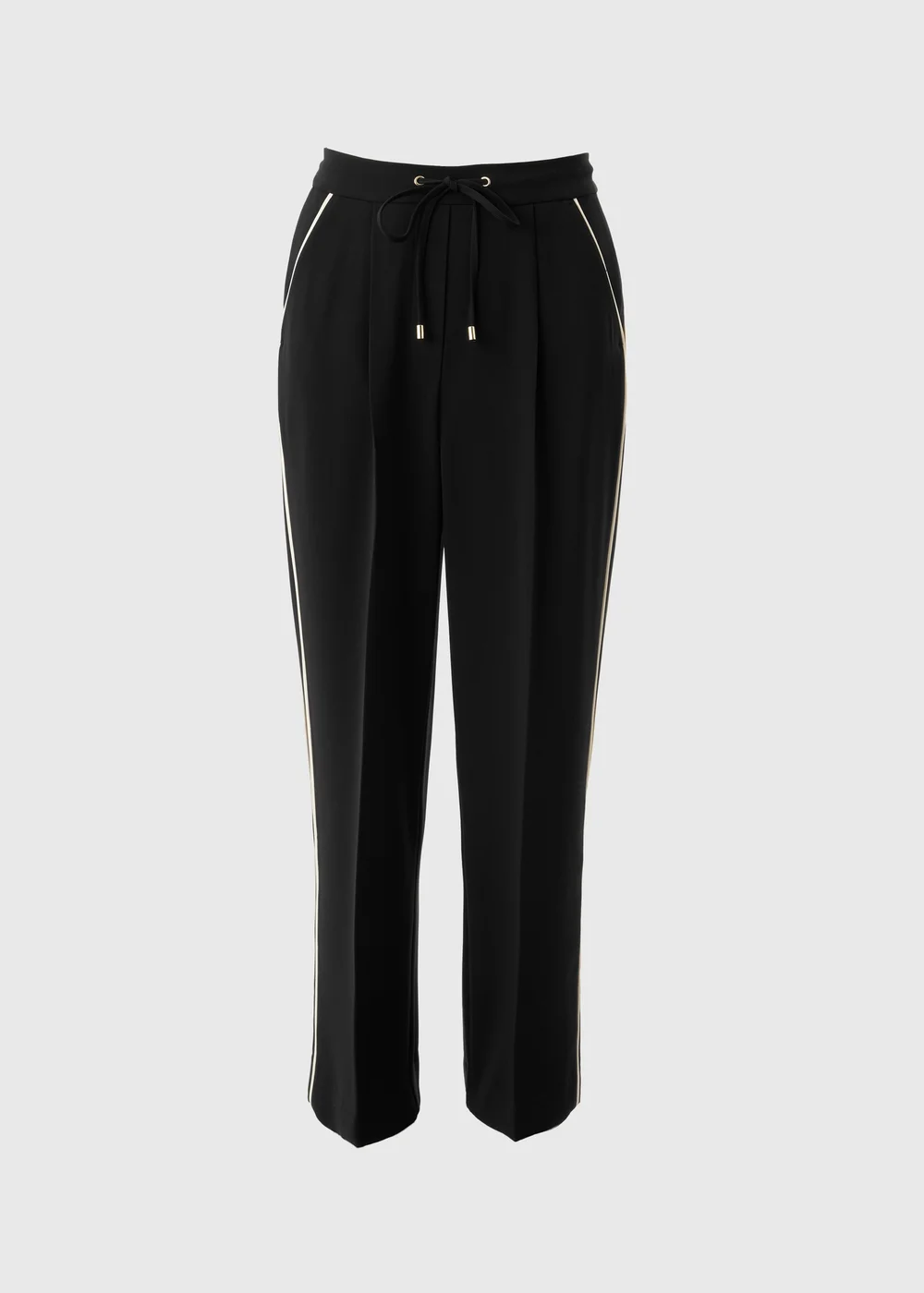 Black Side Stripe Wide Leg Trousers - 28/L31 Image 4