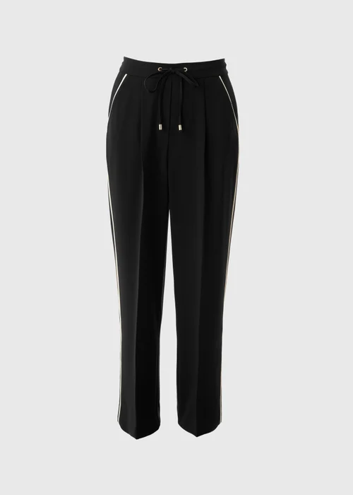 Et Vous Black Side Stripe Wide Leg Trousers - Size 26 29 leg Image 4