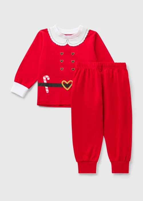 Girls Mrs Claus Christmas Pyjamas (1-7yrs) - Age 5 - 6 Years Image 1