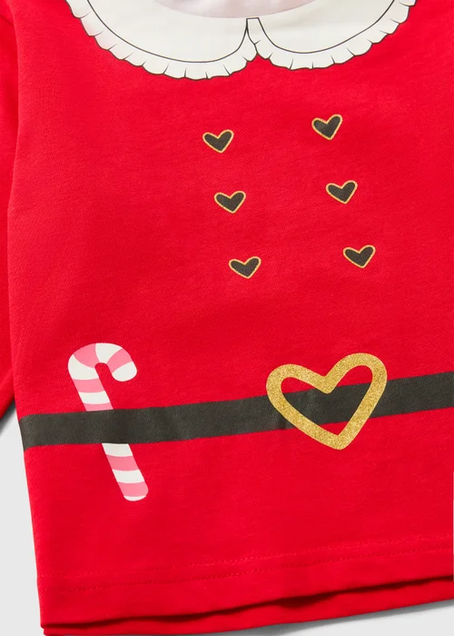 Girls Mrs Claus Christmas Pyjamas (1-7yrs) - Age 5 - 6 Years Image 2