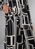 Et Vous Black Geo Monochrome Straight Leg Co Ord Trousers - Size 8 Image 2