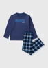 Boys Blue Skate Check Pyjama Set (7-13yrs) - Age 7 Years Image 1