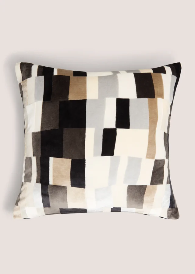 Monochrome Colour Block Cushion