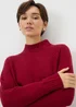 Red Roll Neck Tunic Jumper - 3XL Image 1