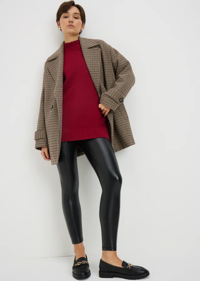 Red Roll Neck Tunic Jumper