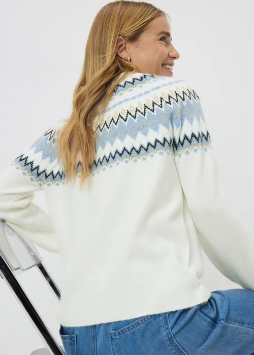 Cream Fairisle Jumper - M Image 3