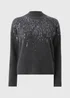 Charcoal Scatter Sequin Jumper - XS Image 4