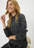 Charcoal Scatter Sequin Jumper - XS Image 2