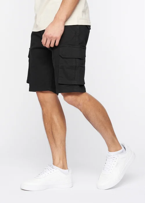 Crosshatch Black Frentons Cargo Shorts - 34 W Image 3