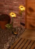 ValueLights Solar 2 Pack Sunflower Spike Lights With Integrated LED's (73cm x 14cm x 14cm) - One Size Image 4