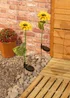 ValueLights Solar 2 Pack Sunflower Spike Lights With Integrated LED's (73cm x 14cm x 14cm) - One Size Image 1