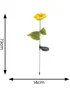 ValueLights Solar 2 Pack Sunflower Spike Lights With Integrated LED's (73cm x 14cm x 14cm) - One Size Image 5