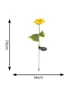 ValueLights Solar 2 Pack Sunflower Spike Lights With Integrated LED's (73cm x 14cm x 14cm) - One Size Image 6