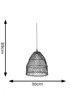 ValueLights Battery Operated Hanging Rattan Pendant Light With Integrated LED's - One Size Image 4