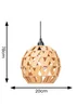 ValueLights Battery Operated Hanging Rattan Ball Pendant Light With Integrated LED's - One Size Image 4