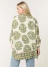 Blue Vanilla Khaki Abstract Oversized Shirt - One Size Image 2