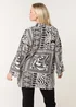 Blue Vanilla Black Kimono With Geometric Print - Small/Medium Image 4