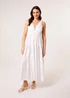 Blue Vanilla Ivory Maxi V Neck Dress - L Image 3