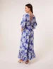 Blue Vanilla Blue Printed Leaf Wide Leg Jumpsuit - S/M Image 2