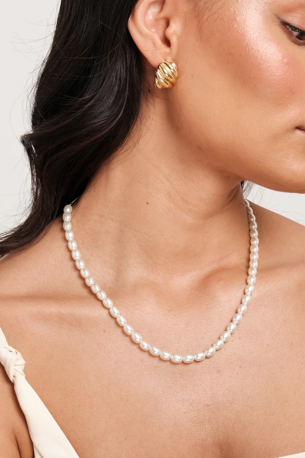 Jon Richard Gold Plated Adjustable Pearl Necklace - One Size Image 2