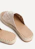 Linzi Parade Beige Faux Suede Floral Espadrille Flatform Slider - Size 8 Image 5