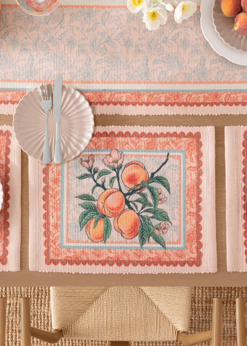 furn. Anemone Peaches Indoor/Outdoor Table Runner - 180x35cm Image 3