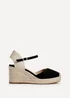 Linzi Present Black Faux Suede Closed Toe And Open Back Espadrille Wedge - Size 7 Image 2