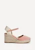 Linzi Present Dusky Pink Faux Suede Closed Toe And Open Back Espadrille Wedge - Size 7 Image 2