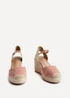 Linzi Present Dusky Pink Faux Suede Closed Toe And Open Back Espadrille Wedge - Size 7 Image 3