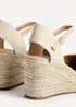 Linzi Present Beige Faux Suede Closed Toe And Open Back Espadrille Wedge - Size 7 Image 4