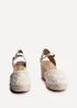 Linzi Mystic Beige Embroidered Closed Toe Espadrille Wedge - Size 6 Image 3