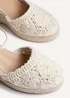 Linzi Mystic Beige Embroidered Closed Toe Espadrille Wedge - Size 6 Image 5
