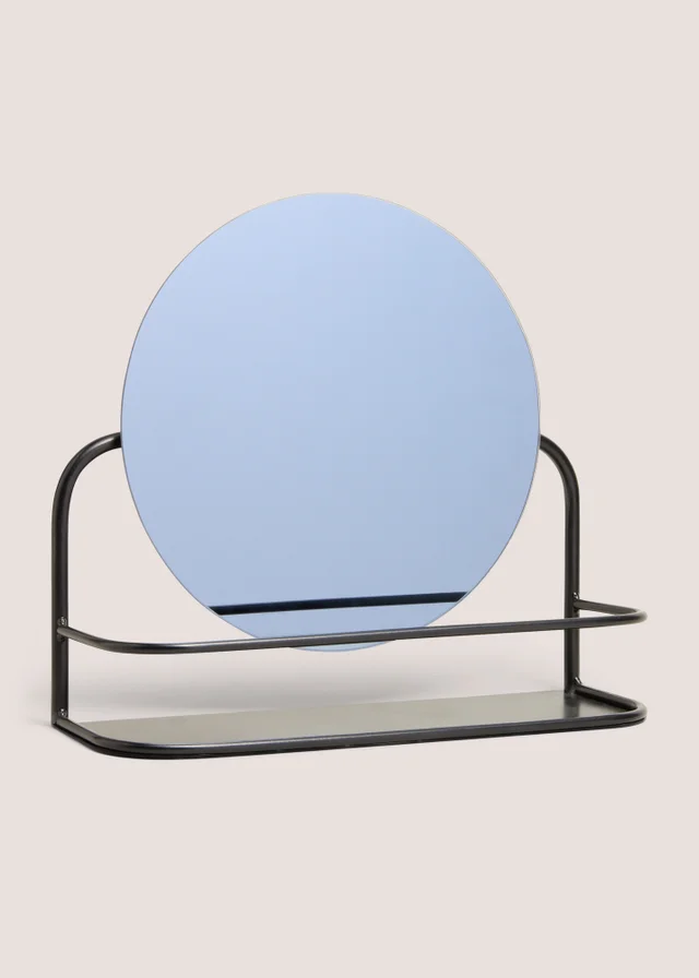 Black Metal Small Mirror