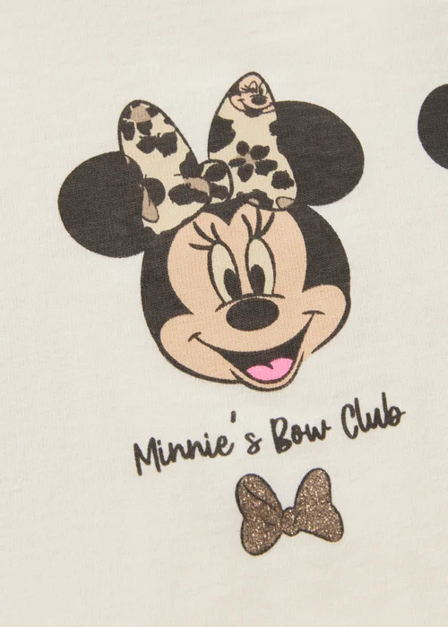 Girls Cream Minnie Mouse Bow Long Sleeve Top (1-7yrs) - 1 to 1 half years Image 2