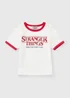 Stranger Things Girls White Ringer T-Shirt (7-13yrs) - Age 7 Years Image 1